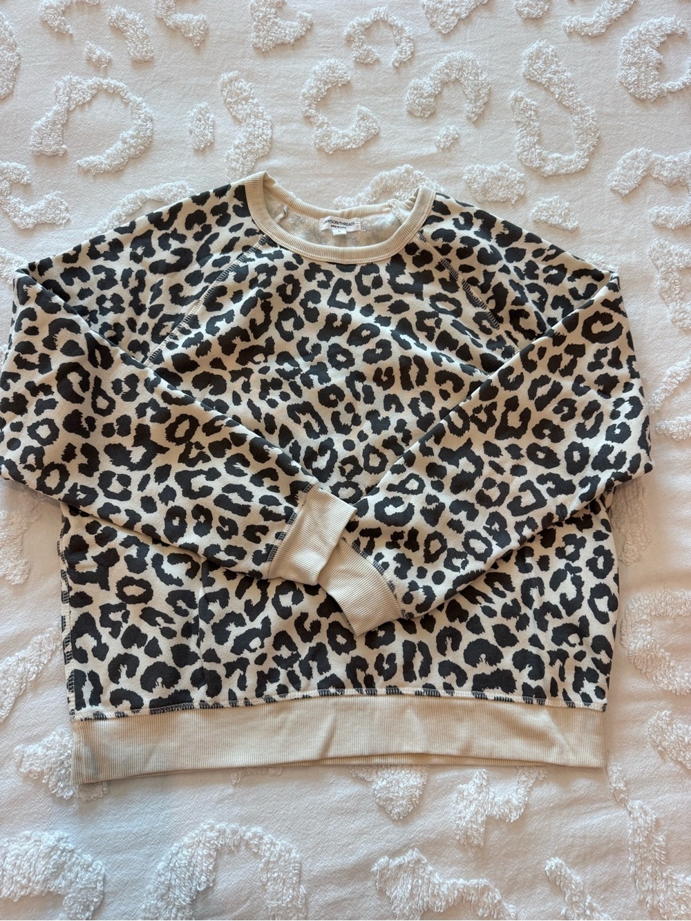 Grayson Threads Beige and Black Leopard Print Sweatshirt